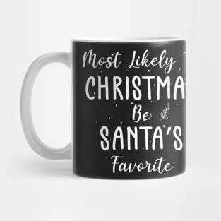 Most Likely To Be Santa’s Favorite Xmas Saying Mug